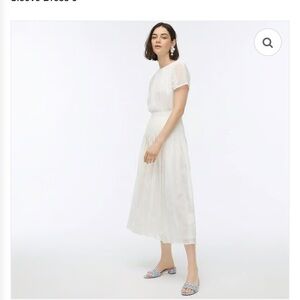 J.Crew Embroidered Midi Chiffon Dress